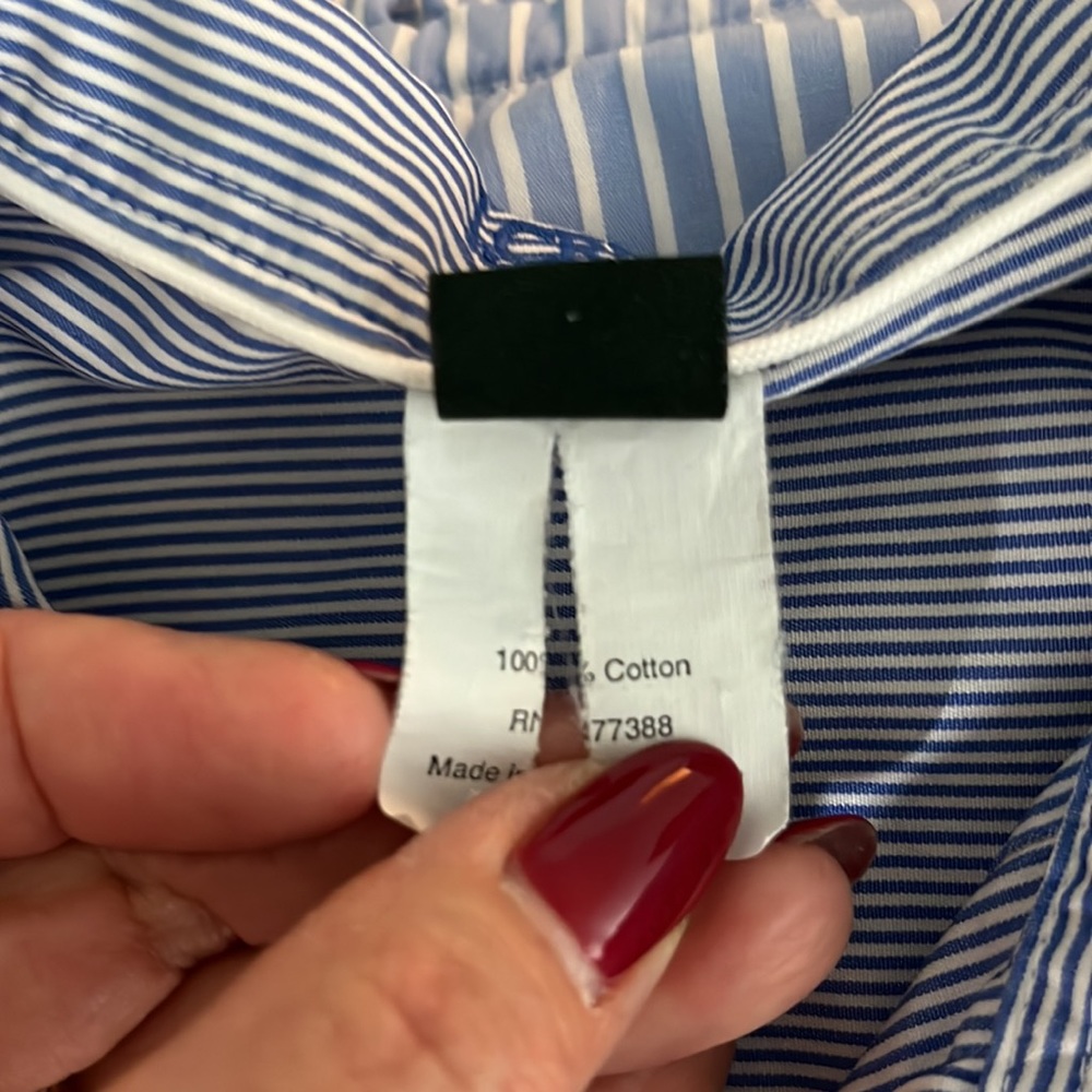 J.Crew front pleated striped Button Down Shirt size S - Picture 10 of 12